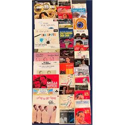 Mostly Jazz vinyl records including, 'Marvelous Miller Moods Glenn Miller Army Air Force Band', 'The Best of Glenn Miller', various other Glenn Miller, 'The Ink Spots Memories of You', 'Hamp's Big Band' etc, approximately 120 and a small number of singles