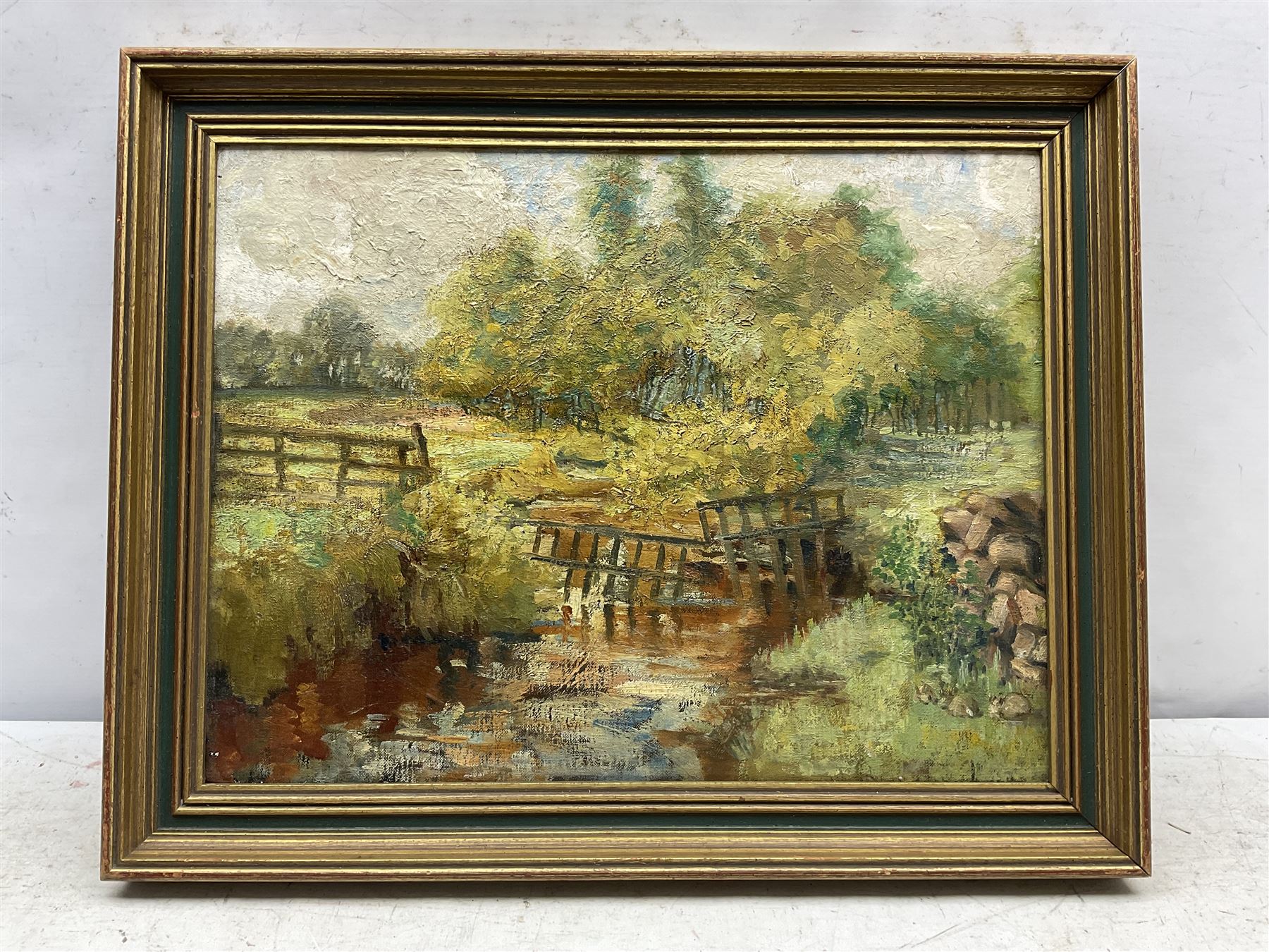 English School (20th century): 'Drop Gate - Duncombe Park' oil on canvas board unsigned, titled verso 35cm x 46cm