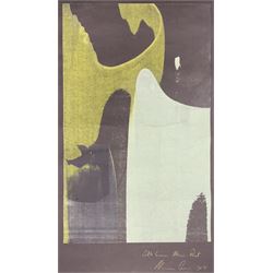 Miné Crane (Japanese 20th Century): Study of Shapes, set four silk screen mono prints signed and dated '68, max 52cm x 33cm (4)