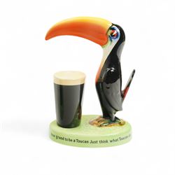 Pair of Carlton Ware Guinness lamp bases 'How Grand to be a Toucan just think what Toucan do' H23cm