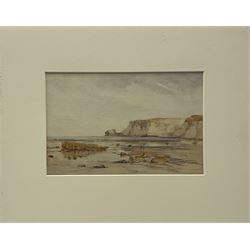 George Weatherill (British 1810-1890): Saltwick Bay Whitby, watercolour sketch with further pencil outlines unsigned 15.5cm x 24cm (mounted)
Provenance: part of an important single owner Weatherill Family collection; property of a gentleman and business associate of Weatherill, and then by descent through the family. This has never been on the market previously