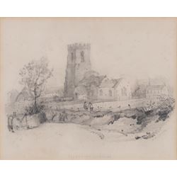 Henry Barlow Carter (British 1803-1867): 'Allerston Church' near Pickering, pencil sketch ...
