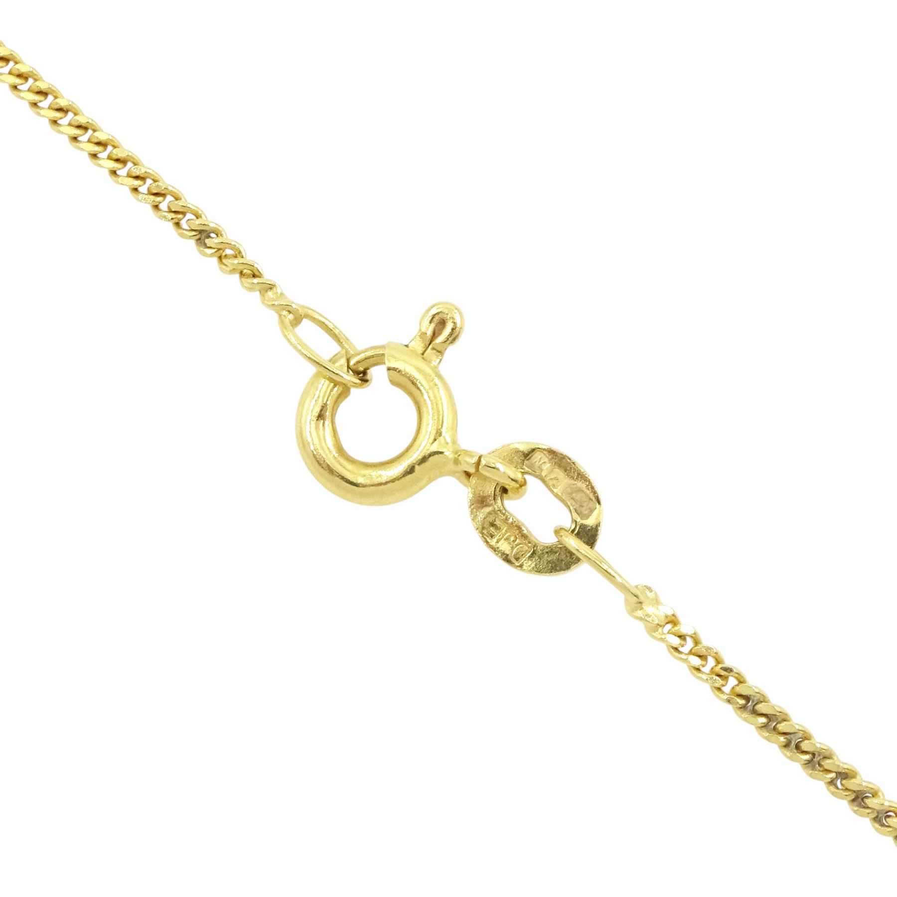 18ct gold pear cut ruby and round brilliant cut diamond pendant necklace, hallmarked, ruby approx 0.45 carat, total diamond weight approx 1.00 carat