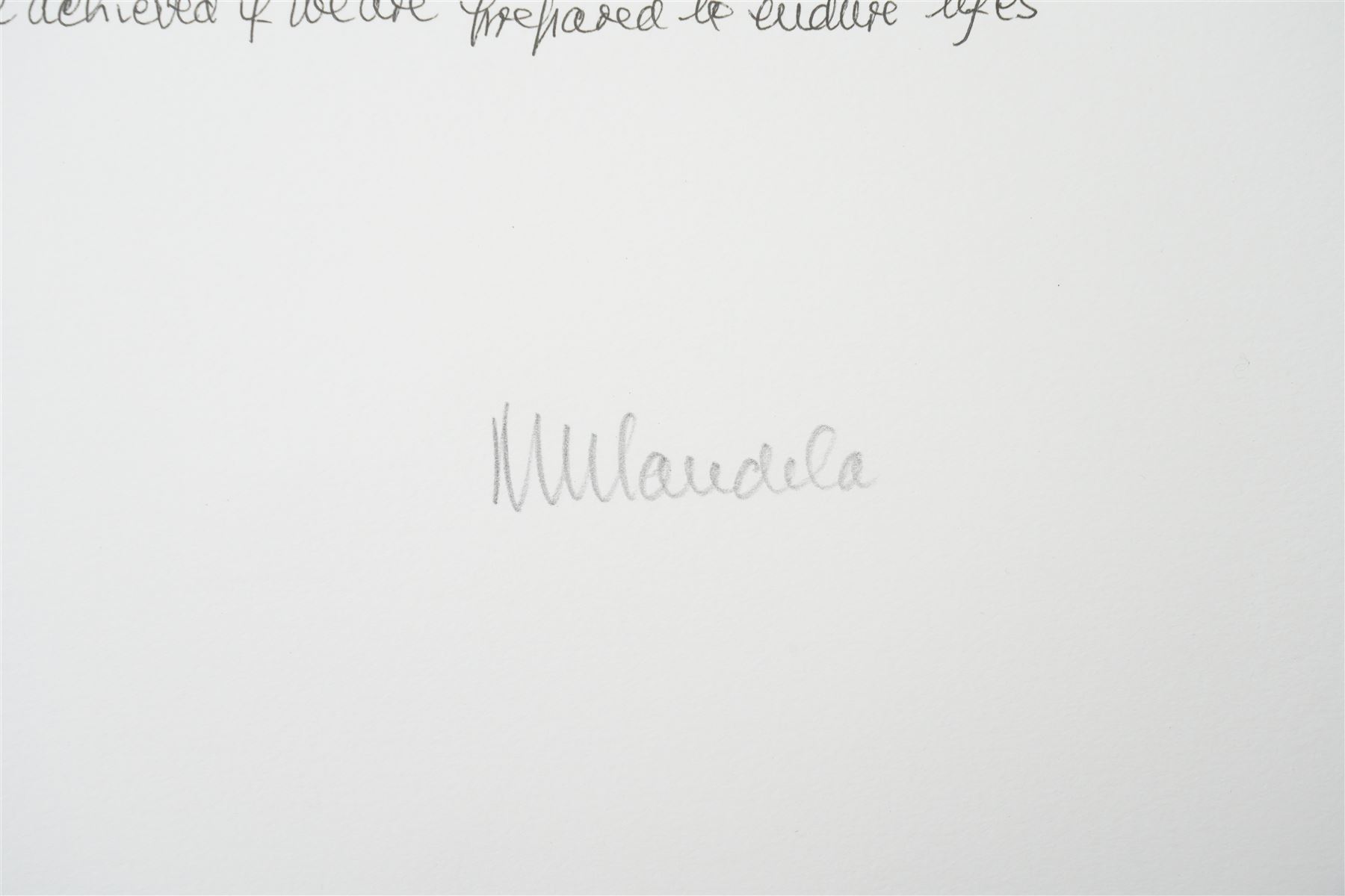 Nelson Rolihlahla Mandela (South African 1918-2013): 'My Robben Island' - ' 'The Church' 'The Lighthouse' 'The Cell' 'The Window' 'The Harbour' 'Motivation', set of six lithographs in colours signed and numbered EP 5/10 edition 500 in pencil with blindstamp, pub. by the Belgravia Gallery, 2002,  66cm x 50cm, together with original box (6) (unframed)