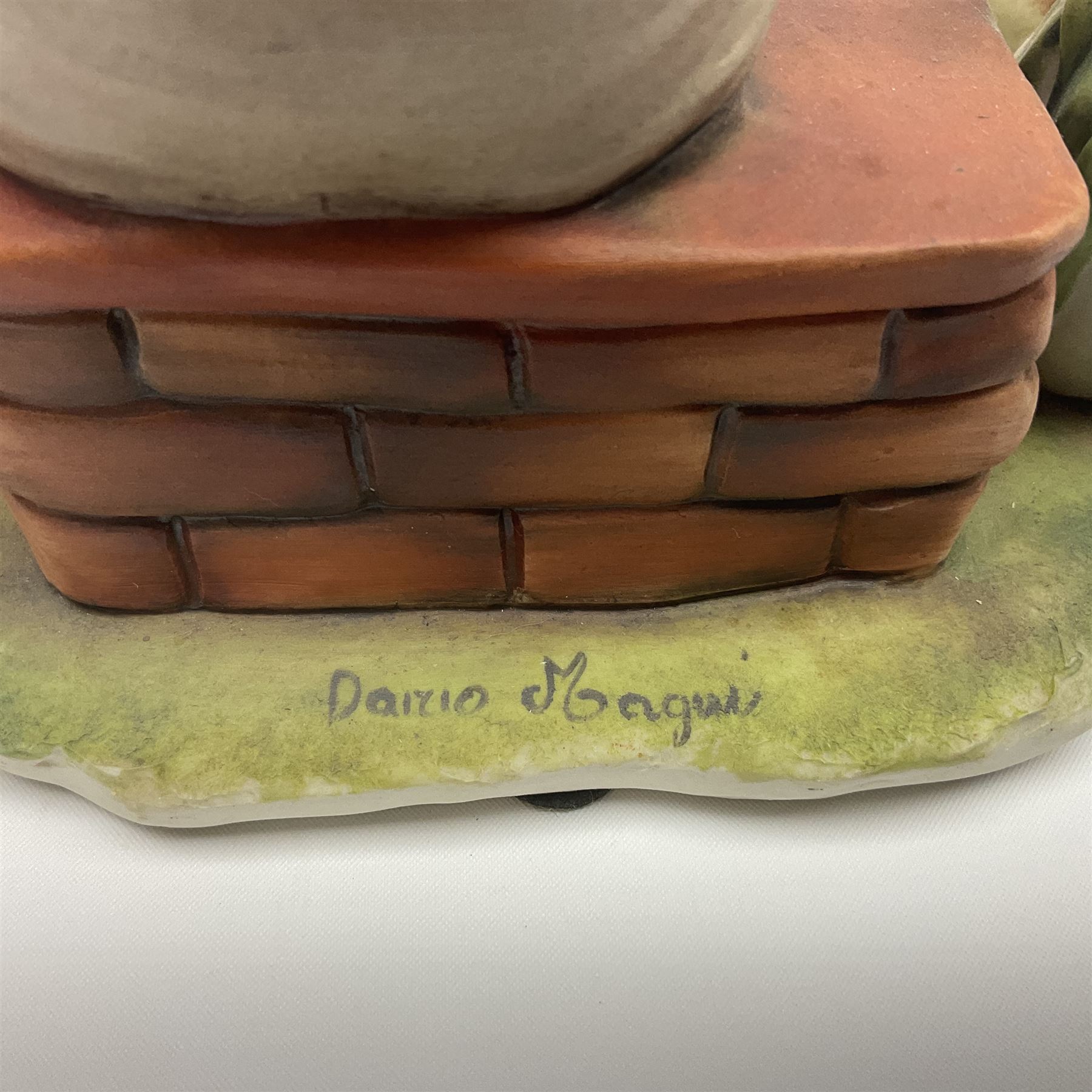 Capodimonte The Cheats, signed Zanella, together with another Capodimonte figure, H24cm  