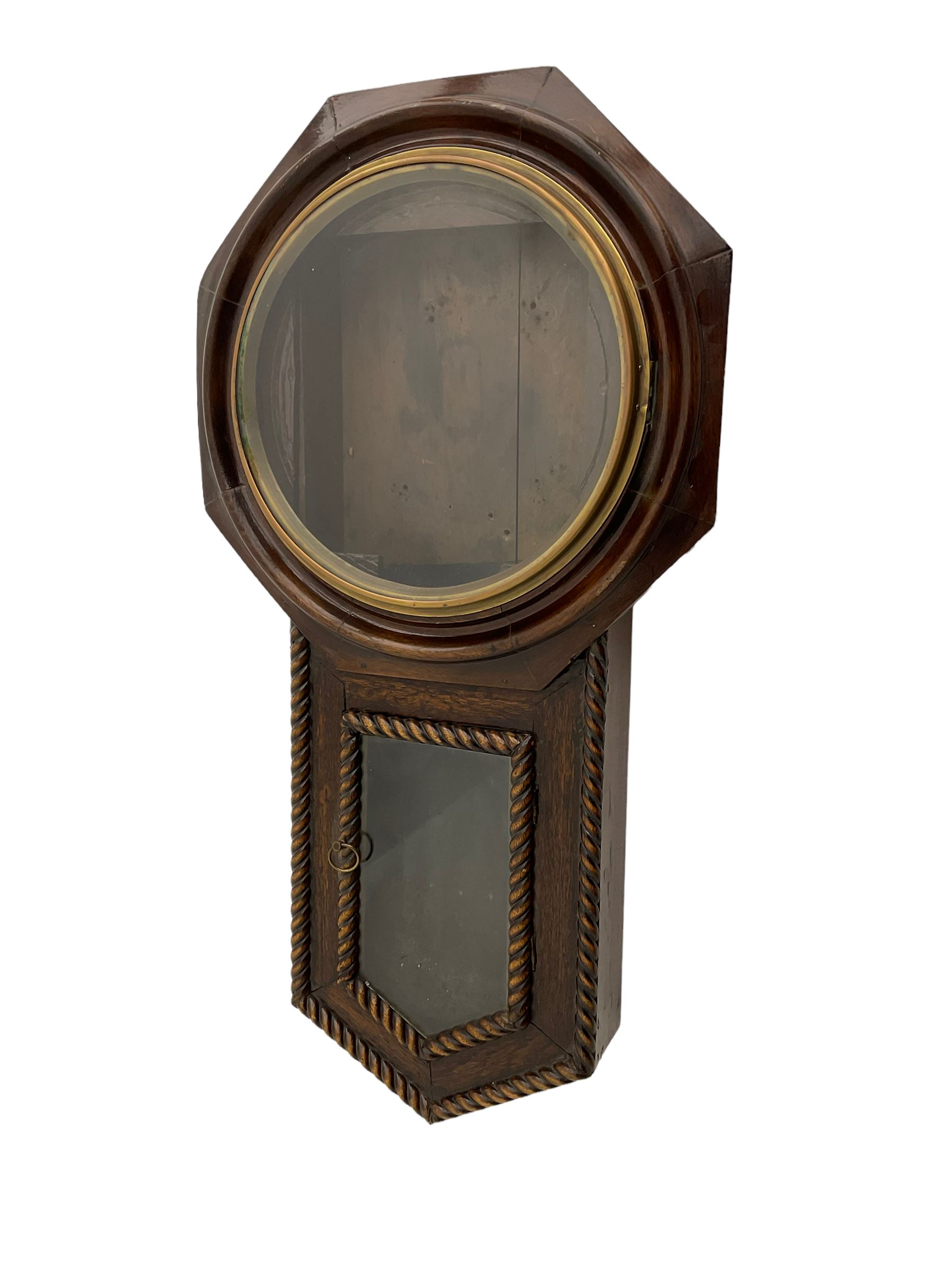 Empty oak wall clock case Collectors & Clearance