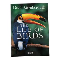 Four signed Sir David Attenborough books, comprising The Private Life of Plants, The Life of Birds, The Zoo Quest Expeditions and Life on Earth