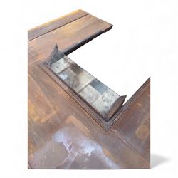 Two cast iron fire surrounds / inserts along with four metal surround pieces 