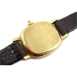  Omega 9ct gold wristwatch ref BL 511 5516, on original leather strap, boxed with guarantee   