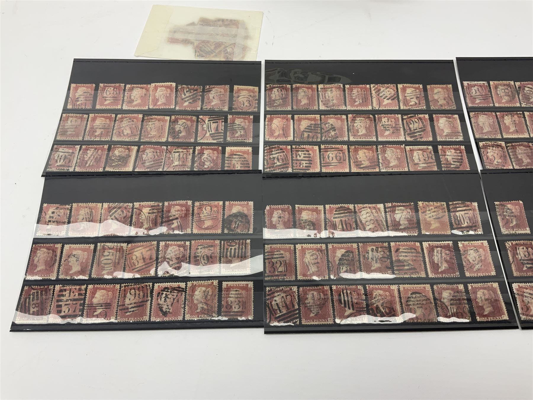 Mostly Great British Queen Victoria and later stamps, including imperf penny reds, 1841 two pence blues white lines added, imperf penny red on cover with 'More To Pay', half penny 'bantams', perf penny reds etc, in album, on pages and loose in packets