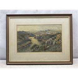 John C Syer (British 1844-1912): View Towards Whitby Abbey, watercolour signed 30cm x 48cm 