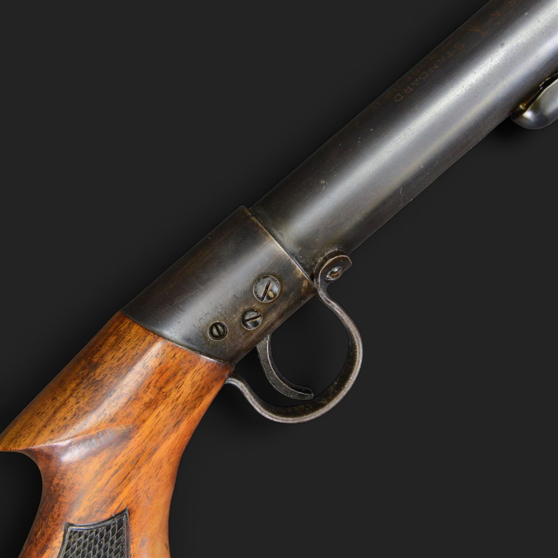 B.S.A, L model .177 air rifle No.L31512, circa 1927, overall L101cm