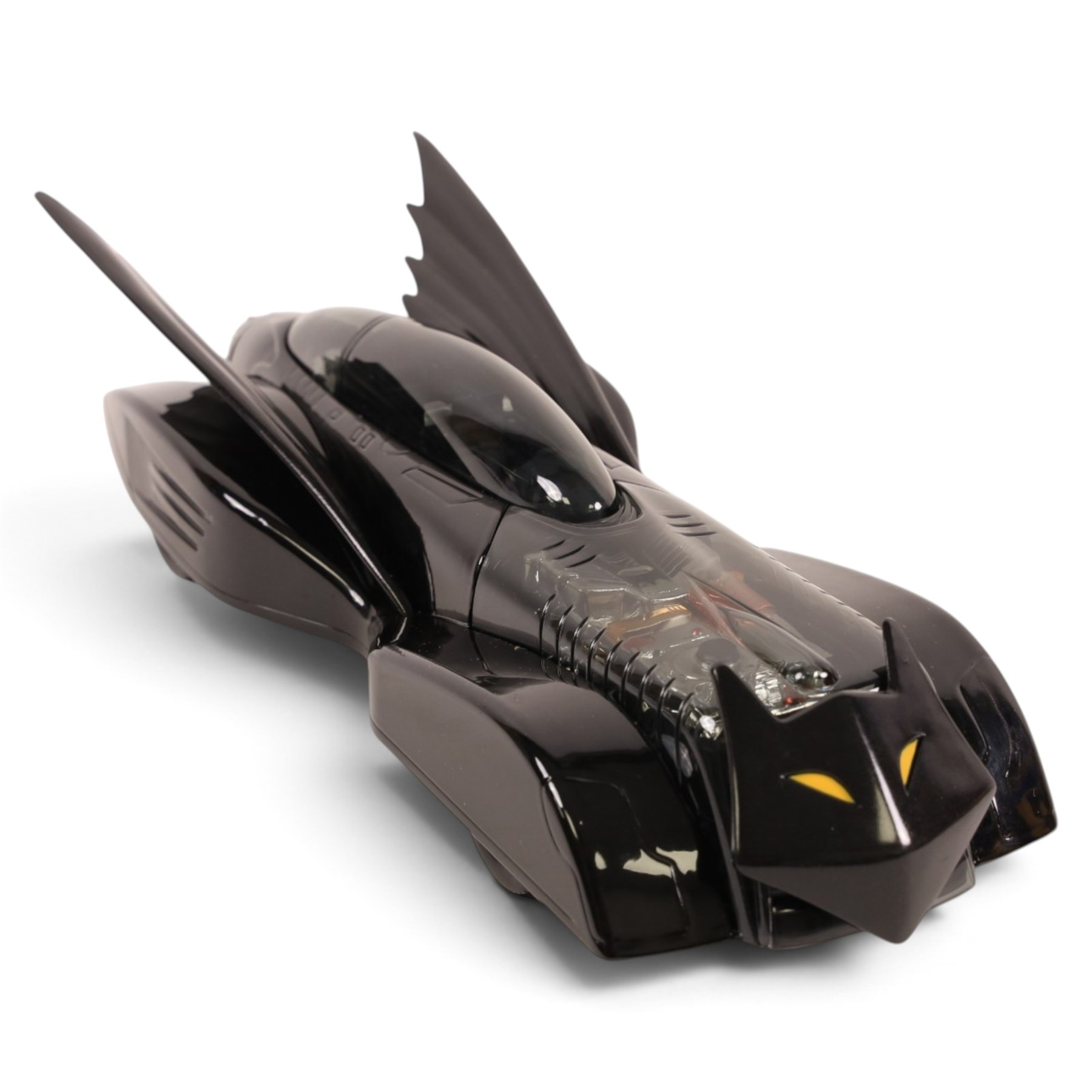 Four Corgi Batman diecast vehicles, comprising 1:18 1940s DC Comics Batmobile, 1:24 scale 1960s DC Comics Batmobile, 1:16 scale 2000 DC Comics Batcycle, all boxed and an unboxed Corgi 2000s DC Comics Batmobile