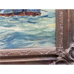 Derrick Smoothy (British 1923-2009): 'On the Mersey', oil on canvas signed 39cm x 49cm