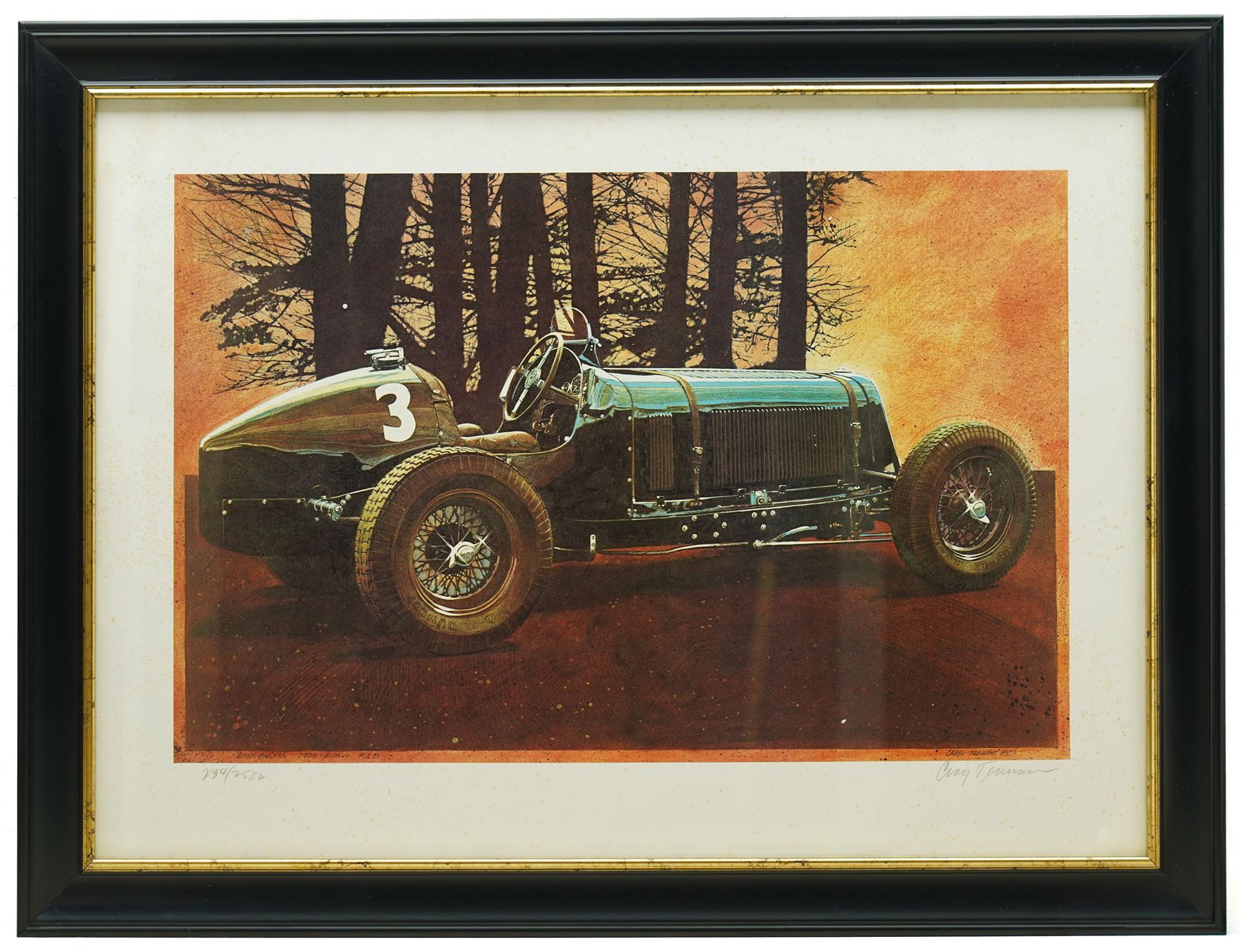 Craig Tennant (American 1946-): 'England's 1935 ERA R1B', lithograph in colours signed and numbered 234/2500 in pencil 35cm x 53cm