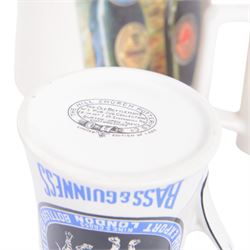 The Hill Church Potteries Bulldog Bass and Guinness Robert Porter & Co water jug, together with another Robert Porter and Co jug and Lovely Day for a Guinness jug, largest H23cm