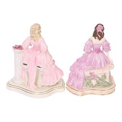 Two Coalport figures from the English Rose Collection, 1996 Blue Moon  203/1000 and 1992 May Queen 540/1000, both with certificate and box   
