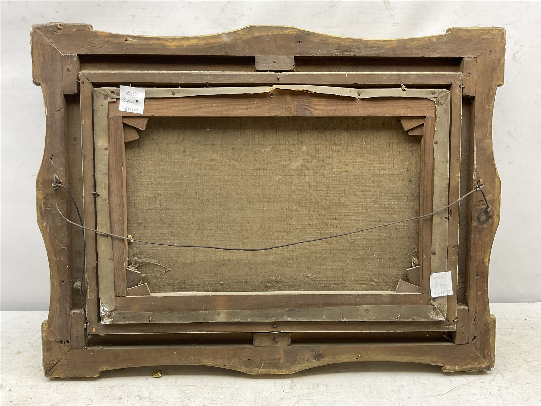 Charles W Oswald (British fl.1892-1900): Highland Cattle, oil on canvas signed 30cm x 45cm in swept gilt frame