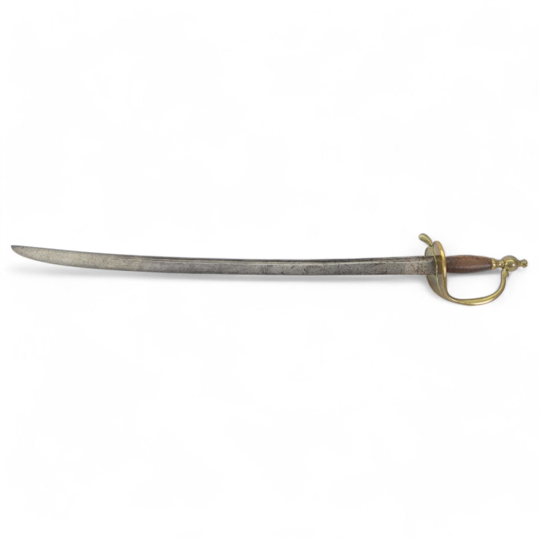 African Sudanese side-arm dagger with brass handle with cross detail, in leather scabbard, together with a collection of swords 