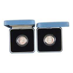 Sixteen The Royal Mint United Kingdom silver proof one pound coins, comprising 1983 (2), 1983 piedfort, 1984 piedfort, 1985 piedfort, 1986 piedfort, 1987 piedfort, 1988 (2), 1988 piedfort, 1989 (2), 1989 piedfort, 1990, 1991, and 1993 piedfort, cased with certificates