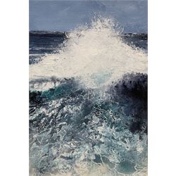 John Thornton (Northern British 1944-): 'Wave', mixed media signed with initials, titled on label verso 24cm x 16cm