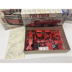 Seven scale model assembly kits to include Airfix, Heller, Italeri etc in one box