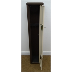  Metal gun cabinet, double lock hinged door, W26cm, H130cm, D26cm  