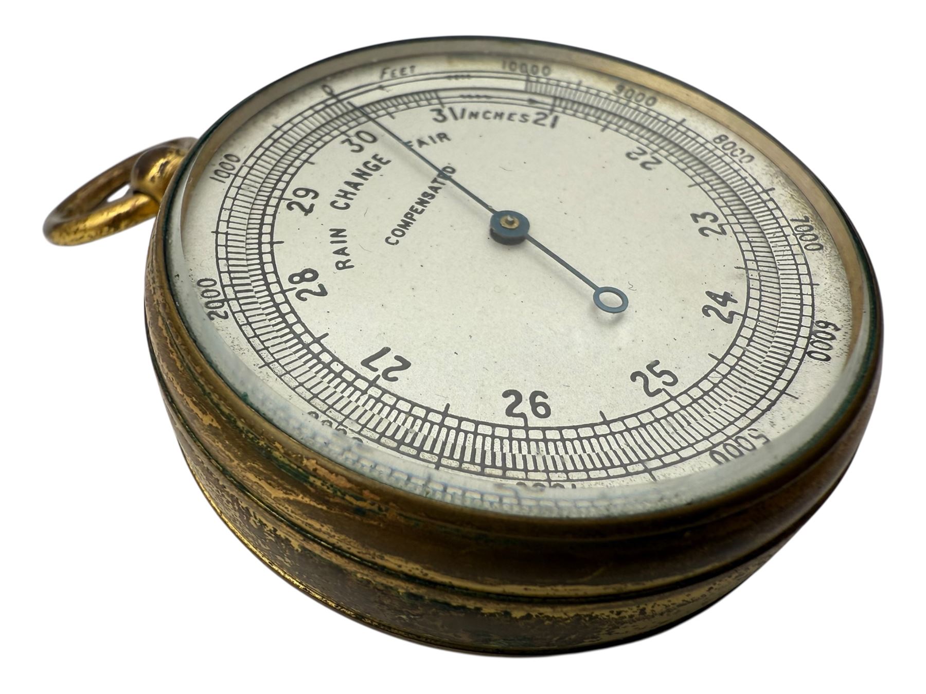 Trough compass and two other modern hand held compasses, compensated barometer, Smiths stop watch, Douglas combined protractor and parallel rule, etc