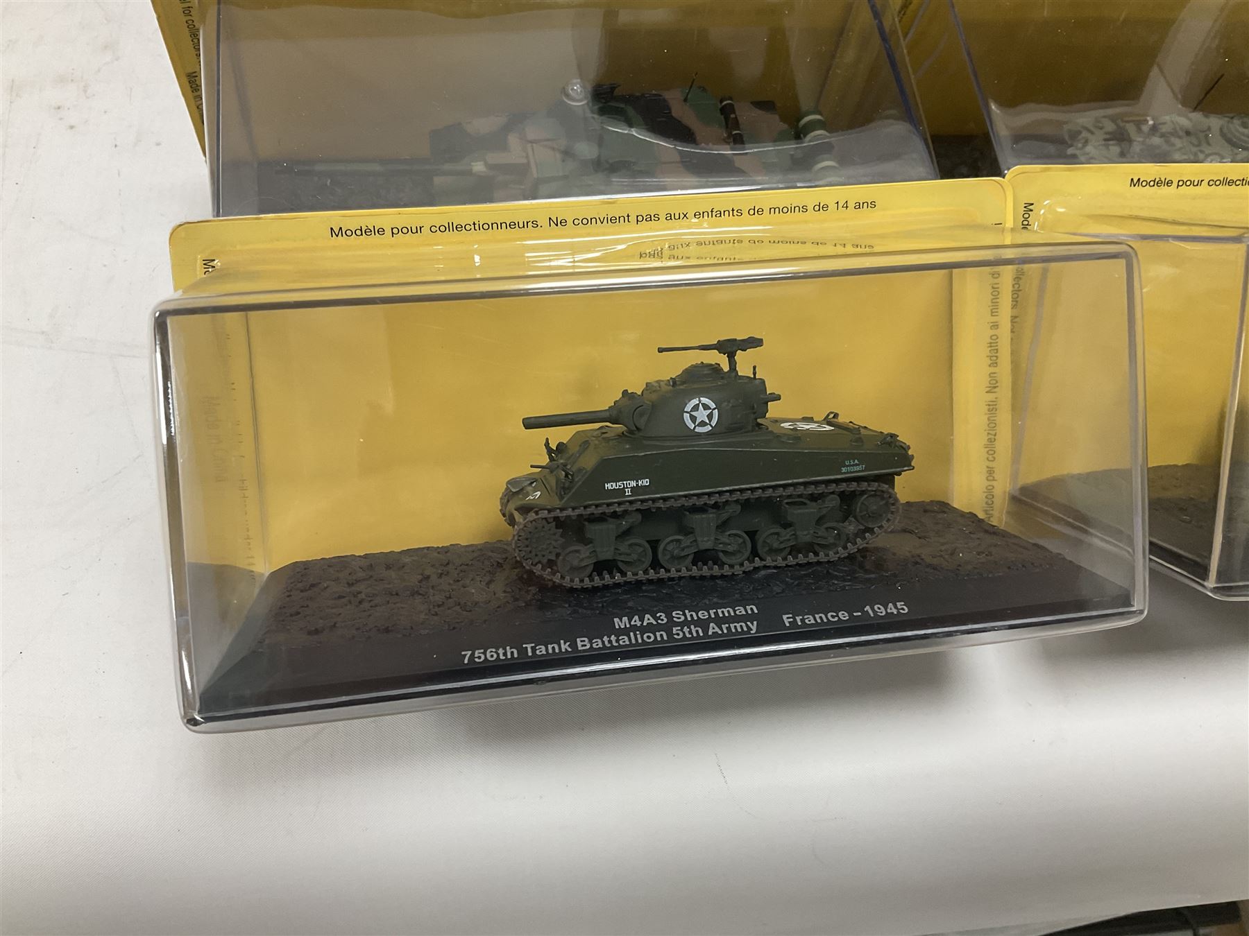 DeAgostini The Combat Tanks Collection -  forty-six periodical issued die-cast models of tanks; in plastic display cases in unopened blister packs (46)