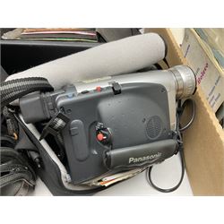Panasonic NV-VZ9 movie camera, together with Fujifilm Finepix s500, and a large collection of records etc