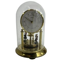Bentima torsion clock with glass dome