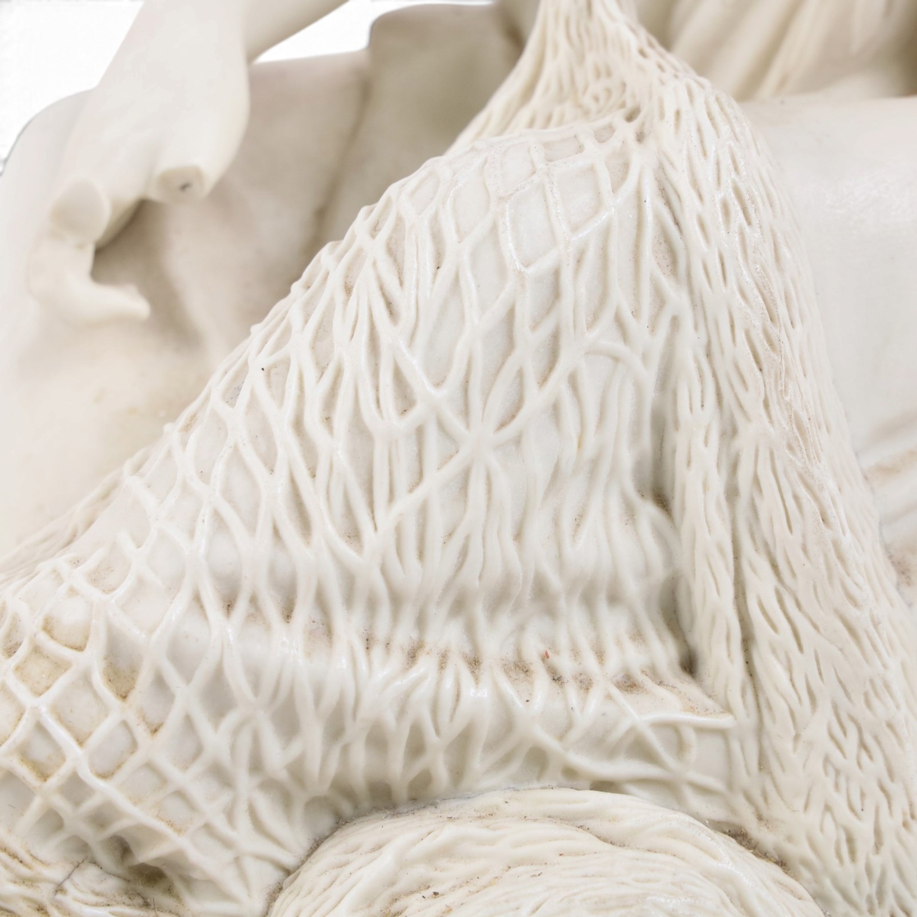 Parian porcelain figure Mending the Net, impressed 