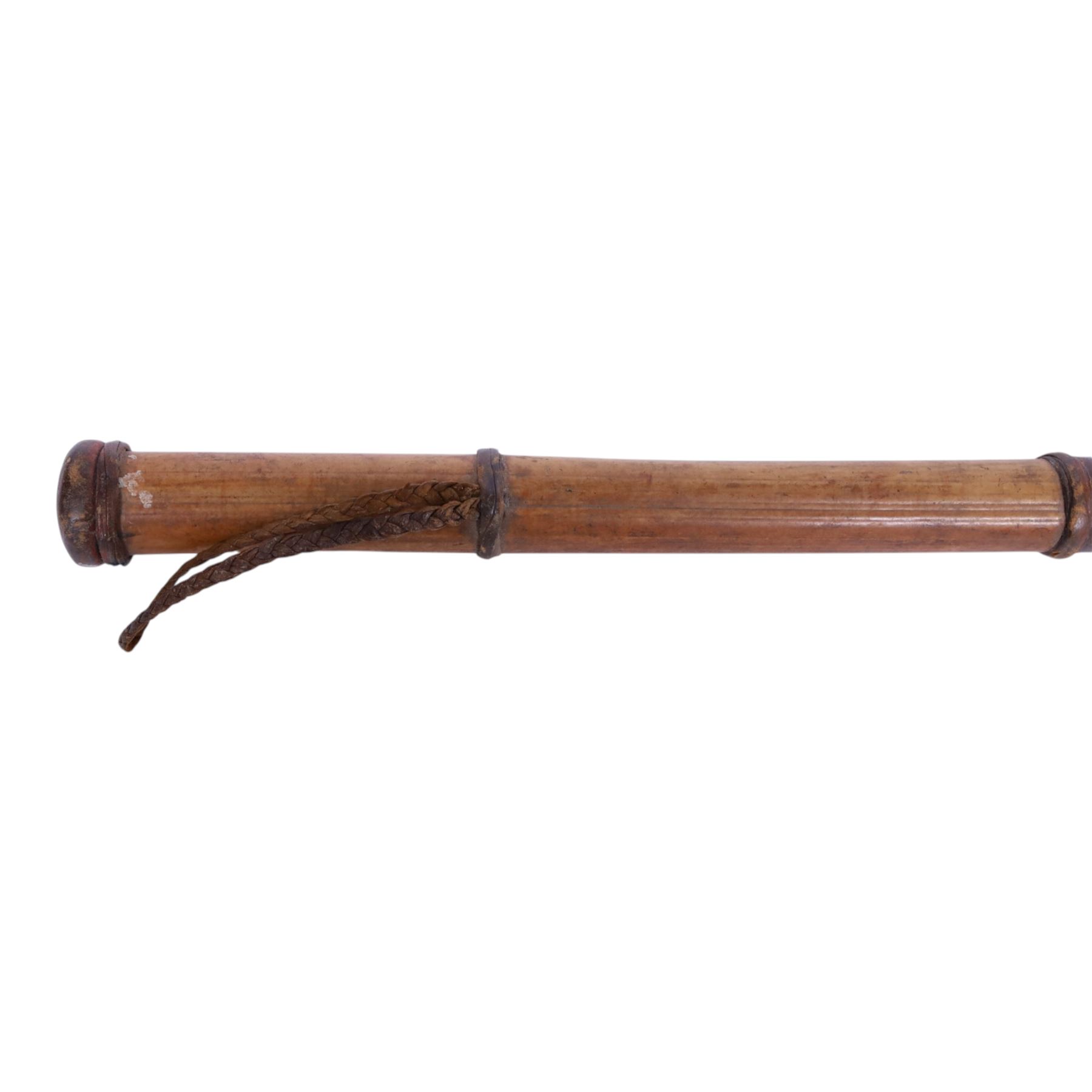 WWI trench club or cosh, with leather strap, L40cm