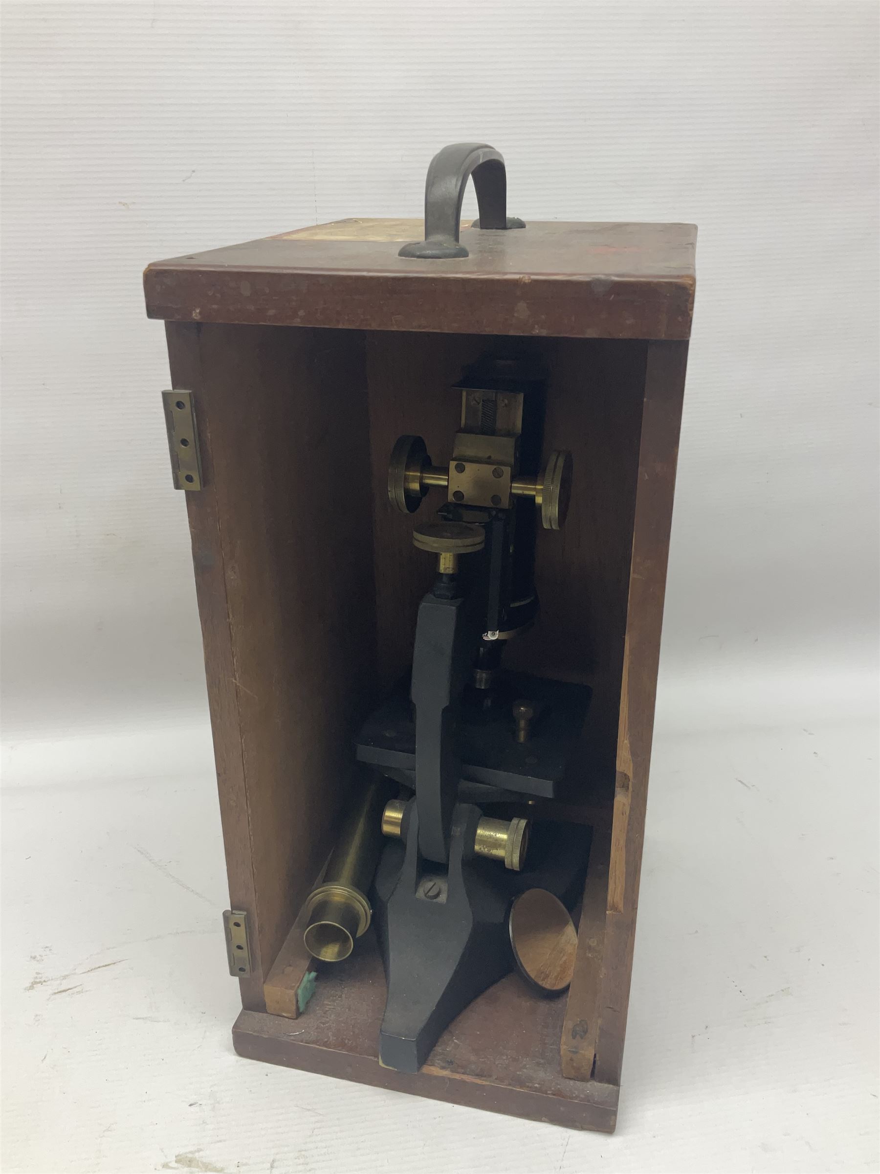 Four microscopes, comprising Nomo Biolam, RCS Zoo Lab 240, R Beck no 13756 and one other