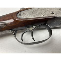SHOTGUN CERTIFICATE REQUIRED - Late 19th century H. Akrill of Beverley 12-bore side-by-side sidelock ejector double barrel shotgun with back action, 71cm(28