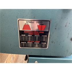 Draper WTL12 wood lathe and a collection of turning chisels 