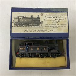 ‘00’ gauge - three kit built steam locomotives comprising GER Class S69/B12 4-6-0 no.1510 finished in GER blue, with McGowan Models box; Aspinall Class 1008 2-4-2T no.50887 finished in BR black, with McGowan Models box; MR/LMS Class 1P 0-4-4T no.1268 finished in LMS black with Craftsman Models box (3) 