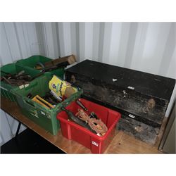 Two carpenters boxes and old hand tools - THIS LOT IS TO BE COLLECTED BY APPOINTMENT FROM DUGGLEBY STORAGE, GREAT HILL, EASTFIELD, SCARBOROUGH, YO11 3TX