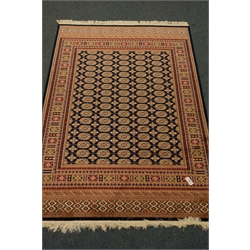  Persian Bokhara design blue ground rug/wall hanging, 230cm x 160cm  