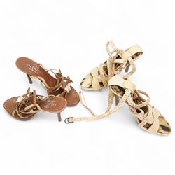 Two pairs of Roberto Cavalli and Valentino 1990's/2000's high heels, size 37