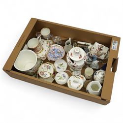 Mixed ceramics including Aynsley, Coalport, three small swarovski figures, Lladro figure o...