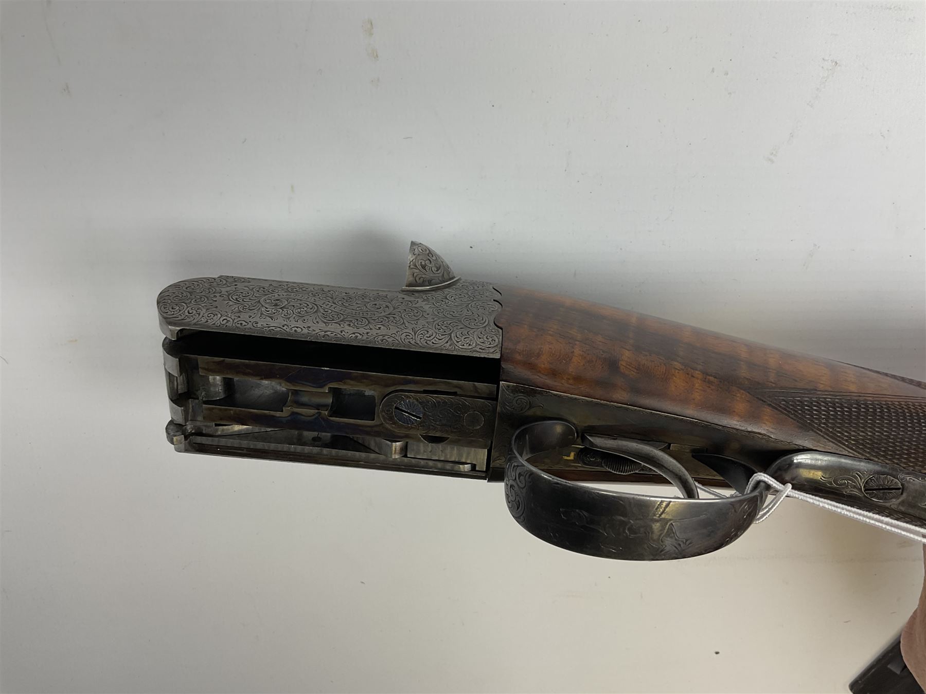 Very fine Westley Richards 12-bore side-by-side double barrel boxlock ejector live pigeon sporting gun, c1910, very heavy and thick 76.5cm blued tightly choked barrels with 2.5