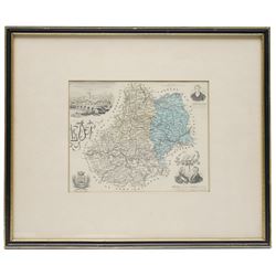 Topographical Interest - a collection of eight 18th century and later engraved and lithographic maps including two strip road maps (Bristol to York and Bristol), county maps of Gloucestershire (2), Westmoreland, Northumberland and Middlesex, together with a map of France max 28cm x 22cm (8)