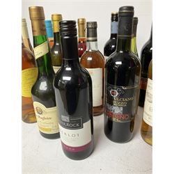 Mix wine, to include Reserve de la Saurine, Merlot, Shiraz etc (14)
