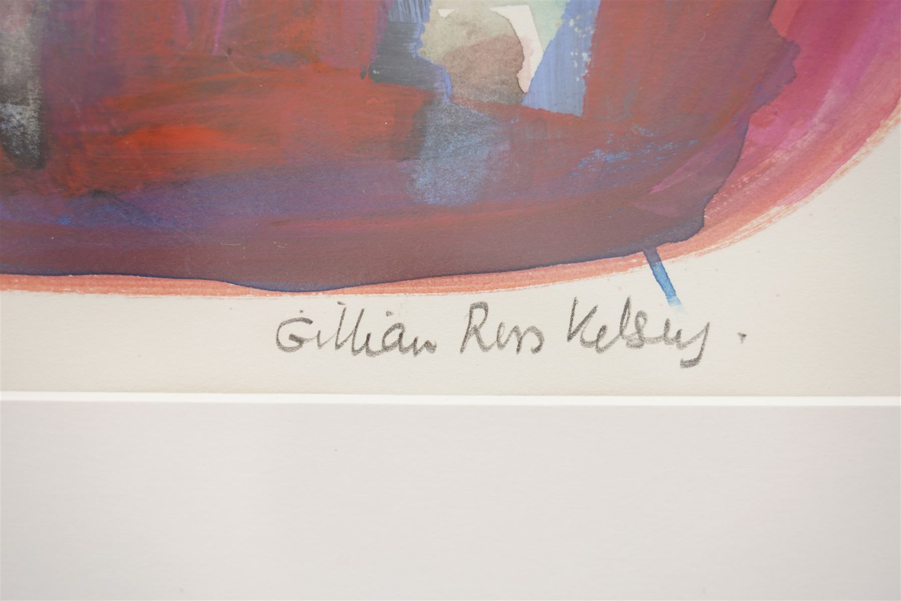 Gillian Ross Kelsey (British 1935-2025): 'Celtic Image No 2', mixed media on paper signed and titled in pencil 24cm x 34cm