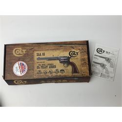 German Umarex CO2 .177 Colt Single Action Army .45 revolver, No.16L04827 L35cm overall; boxed with instructions