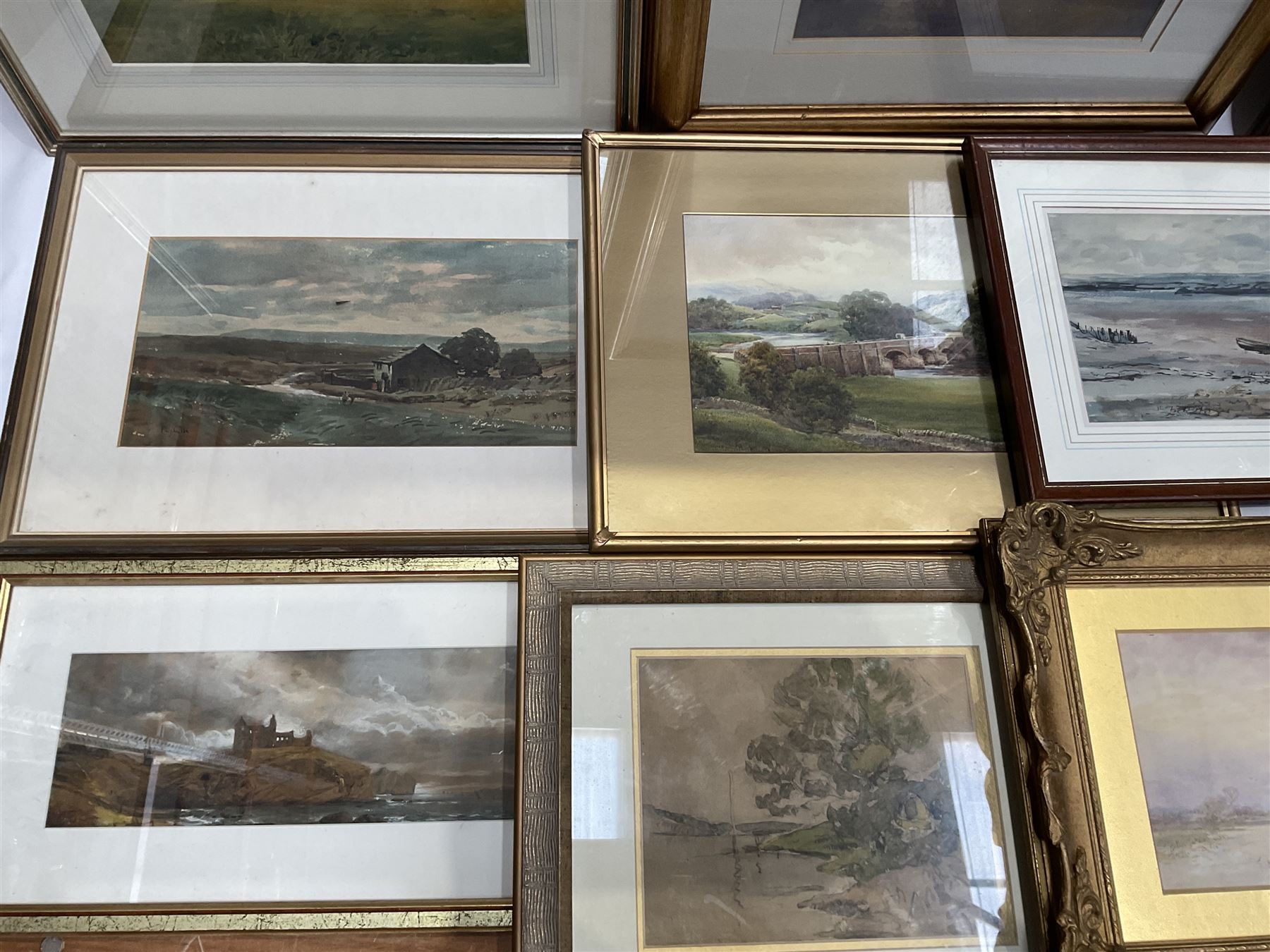 Collection of watercolours by various artists, including David Russel Anderson, Albert Thomas Pile, Frederick James Aldridge, Joseph Pighills, etc (qty)