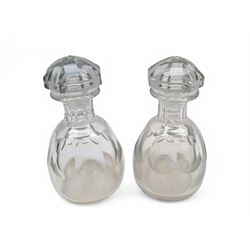 Pair of Baccarat cut glass decanters and stoppers, H20cm