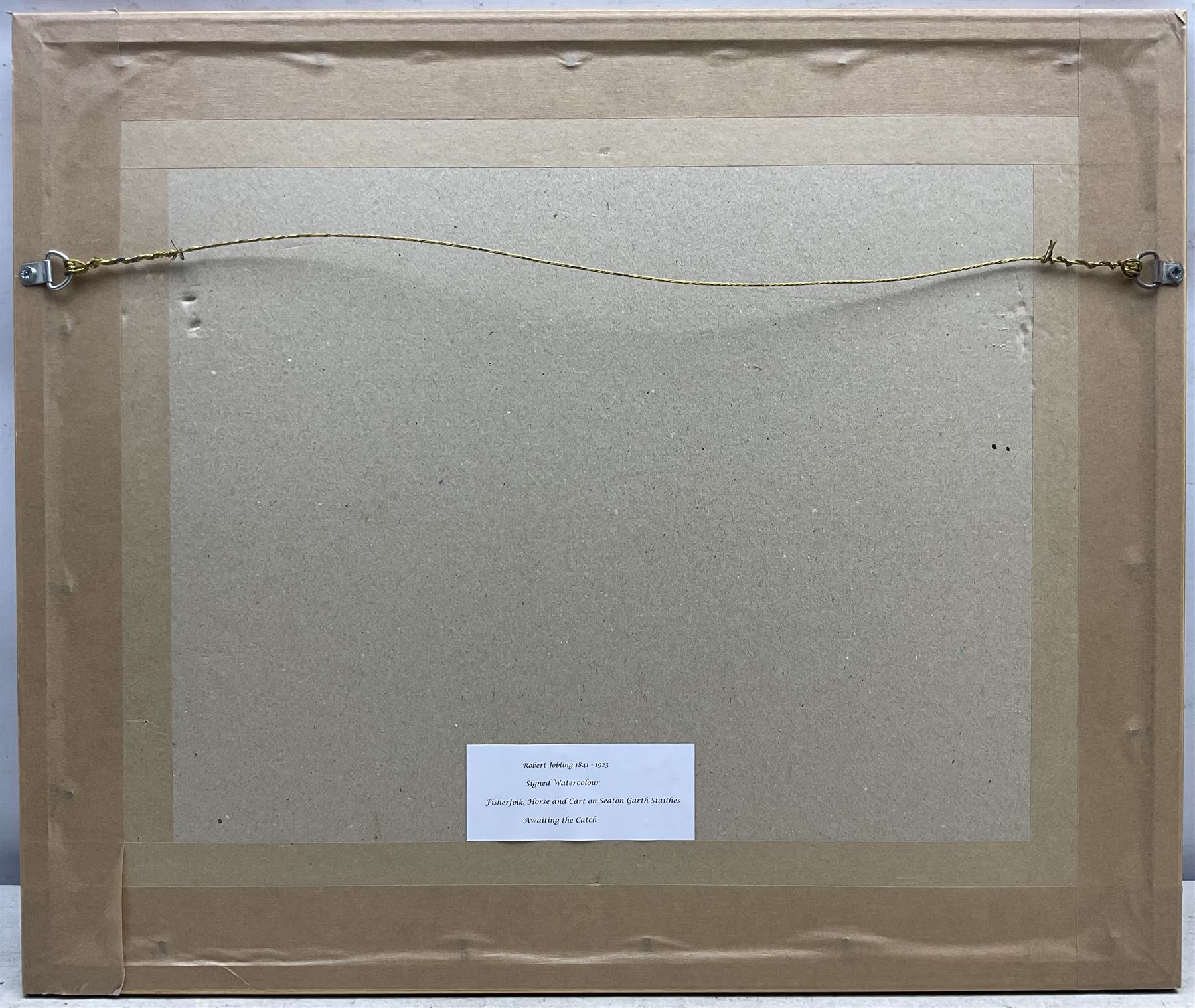 Robert Jobling (Staithes Group 1841-1923): Horse and Cart Waiting for the Boats on Seaton Garth - Staithes, watercolour signed 25cm x 35cm