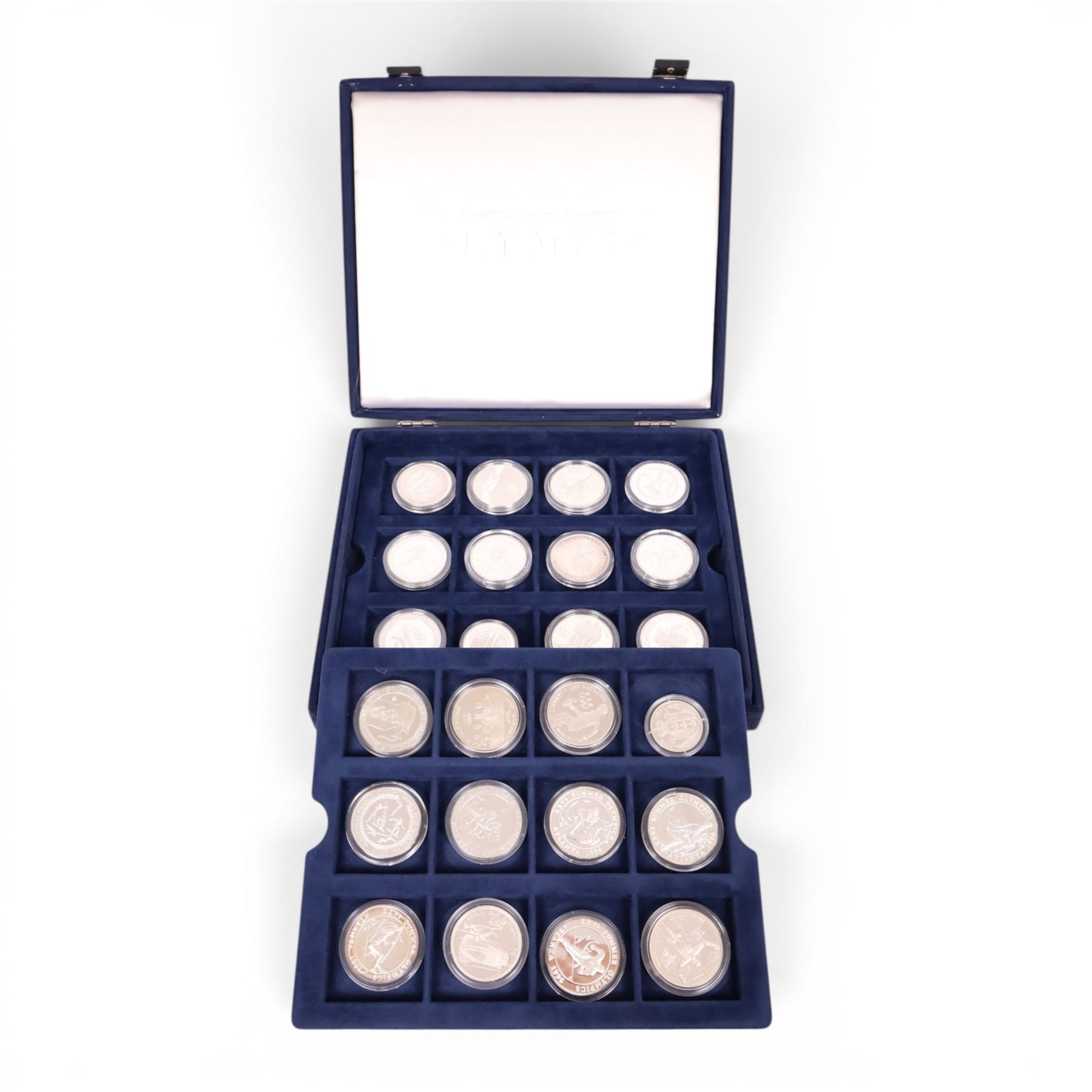 'The Olympic Commemorative Coin Collection', set of thirty-six silver proof coins, various countries and denominations, boxed
